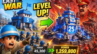 LAST WAR Gameplay 🔥 Massive Army Attack & Base Upgrade! Level Up Fast 🚀