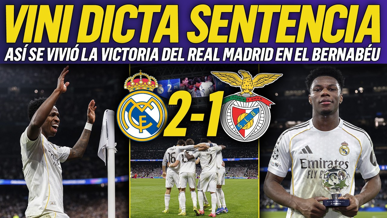 🔥 EL REAL MADRID VENCE 2-1 AL BENFICA Y CLASIFICA PARA OCTAVOS DE FINAL