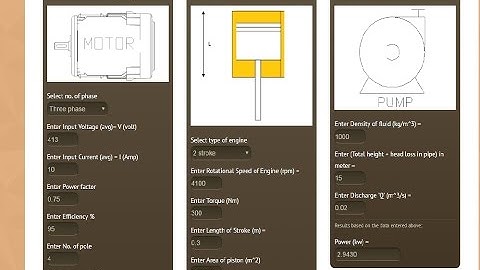 ONE MINUTE MOTOR POWER CALCULATION