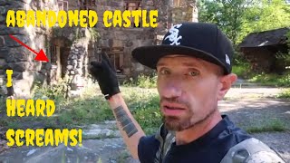 ABANDONED MEDIEVAL ABERCROMBIE AND FITCH BILLIONAIRES CASTLE IN THE WOODS | WHO IS SCREAMING INSIDE?