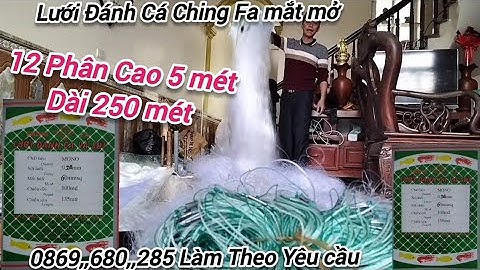 Lưới Đánh Cá Ching Fa Sợi 18 mắt 12 Phân Cao 5 mét Dài 250 mét Lưới Đánh Cá Lương Ngọc Dân Ching Fa