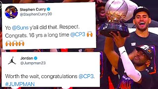 NBA PLAYERS REACT TO CHRIS PAUL ADVANCING TO NBA FINALS FOR FIRST TIME IN NBA CAREER | SUNS REACTION