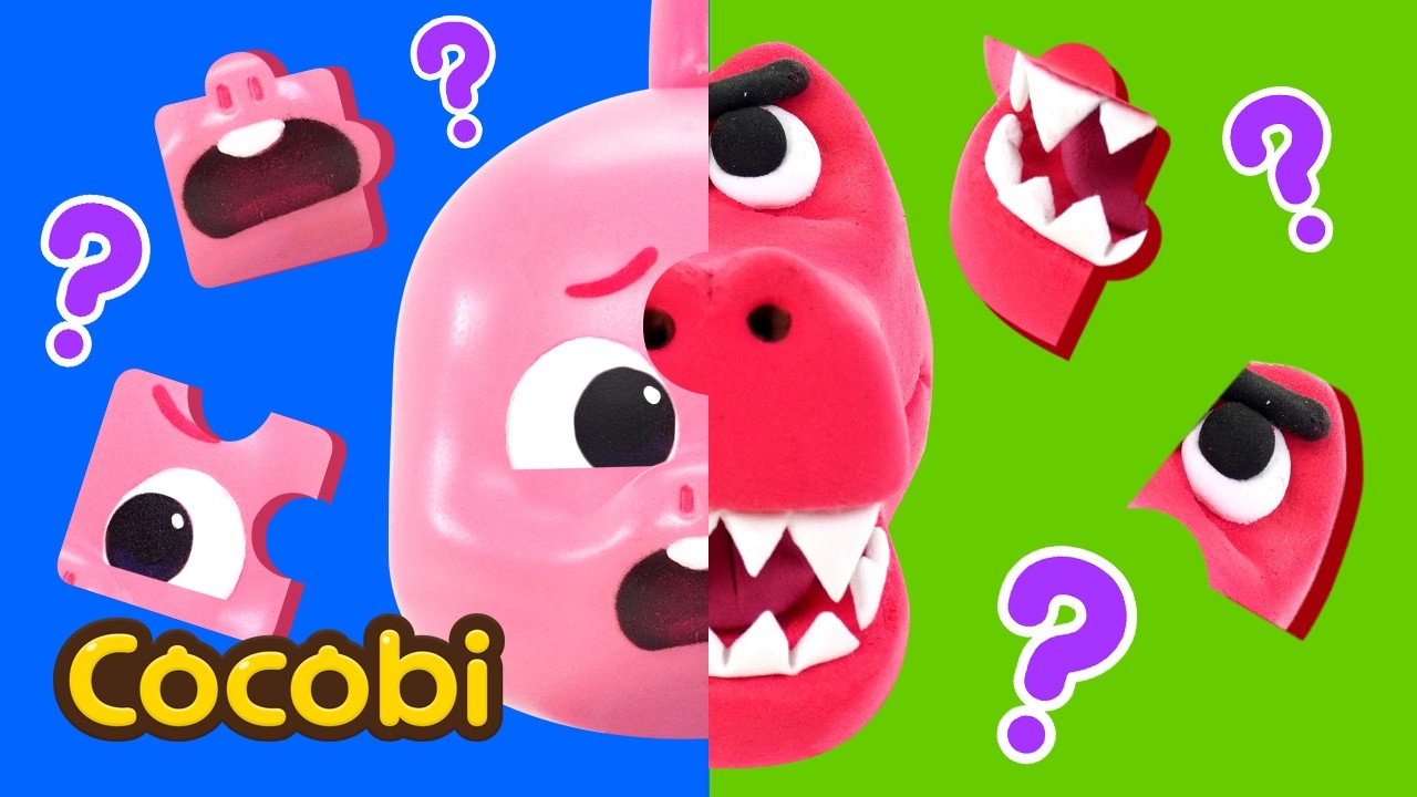 Let's Assemble the T-Rex Face Puzzle!🦖😲 | Kids Song Compilation