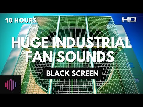 Industrial fan noise with a black screen for sleeping  - 10 hours of industrial fan