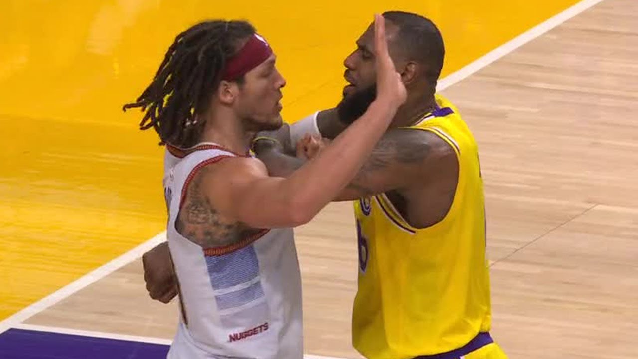LeBron James and Aaron Gordon DOUBLE TECH for this altercation NBA on