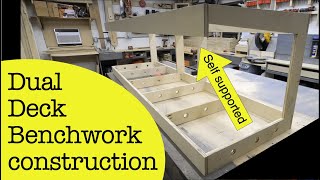 Freestanding Dual deck model railroad table
