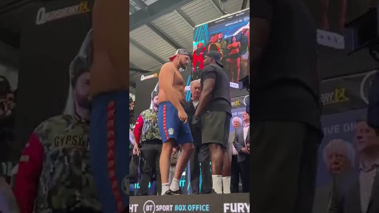 Tyson Fury, Dillian Whyte faceoff final time before Title Fight ESPN+ PPV Saturday #shorts