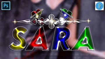 Multi color Glowing glass font Editing How to Make glass Font in pixlab ps touch - Zarraq Creation