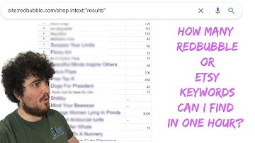 How many #ETSY or #REDBUBBLE keywords can I find in ONE HOUR - Challenge