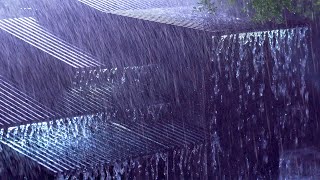 Fall Asleep Quickly In Less Than 3 Minutes  Heavy Rain And Thunderstorm At Night