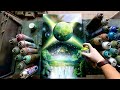 Green BLITZ - SPRAY PAINT ART by Skech