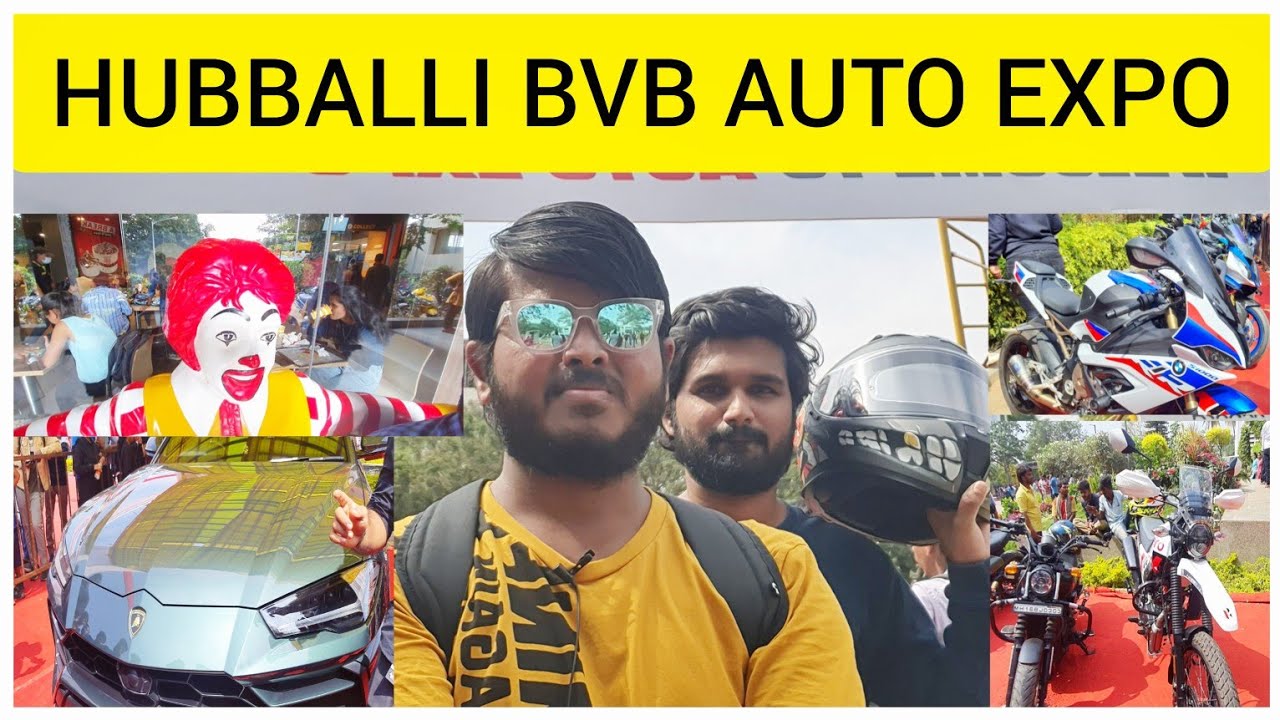 ⁣Auto Expo Bvb College Hubballi | Supercars | Superbikes | McDonald's Burger