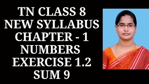 8th Maths Ch-1 Numbers | Exercise-1.2 (9th sum) | Samacheer One plus One channel