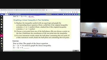 8.5 Graphing Linear and Nonlinear Inequalities in one and two variables