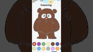 Relaxing colouring, colouring bear#kids#fun#learning#shorts