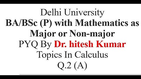 2.a 2024-25 Topics in Calculus continuity of root(1-cos2x)/x by dr. Hitesh kumar #calculus #bscmath 