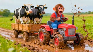 OMG! Monkey Farmer Crashes Tractor & Saves Ducks 🚜🔥🦆