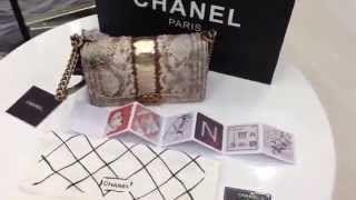 Chanel Boy Python leather