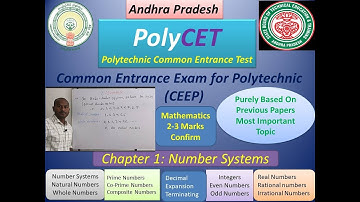 AP PolyCET (CEEP) Classess Mathematics Chapter 1. Number Systems Based on Previous Papers in Telugu