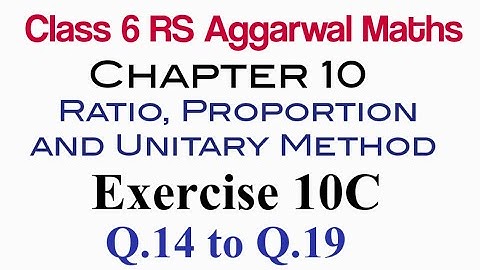Exercise 10C Q.14 to Q.19 Class 6 RS Aggarwal Maths
