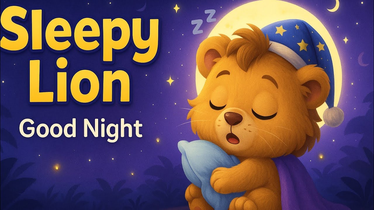 The Sleepy Lion | Jungle Animal Rhyme for Kids | Bedtime Story Poem ...