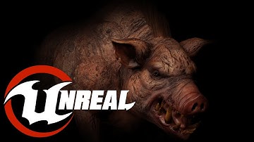 Animated Low poly Game Ready Horror Boar  / 3D