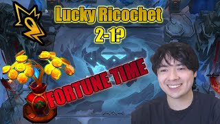 I committed to Trickshots at 2-1, so I teched in Fortune for the cash-out! I Set 11 TFT