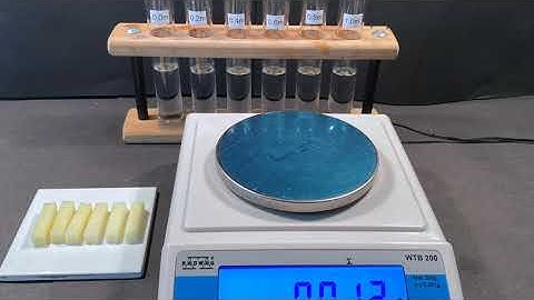 Osmosis using Potato tubers and known concentrations of Sucrose solution.