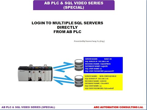 Login to multiple SQL Servers from Rockwell PLC