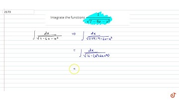 Integrate the functions `1/(sqrt(7-6x-x^2)`...