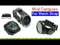 Mini Button Compass for Watch Strap 🧭 Survival Band Compass for Hiking, Camping & Outdoor Adventures
