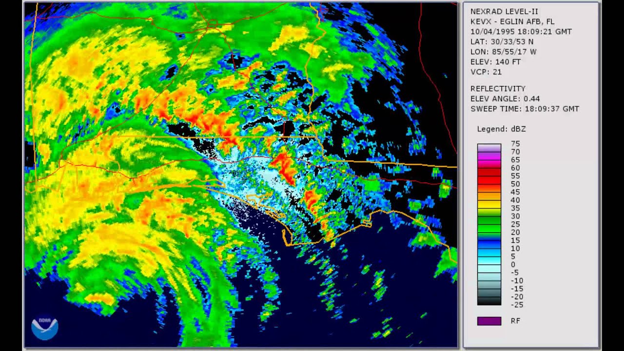 Hurricane Opal (1995) - Radar imagery of Florida landfall - YouTube