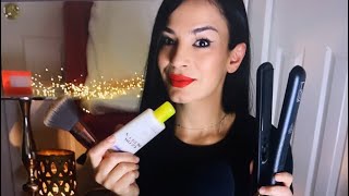 ARABIC ASMR| فيديو مكياج+تسريح شعر مع دردشة💄🎀💆🏻‍♀️ Soft glam+ Hair straightening screenshot 1