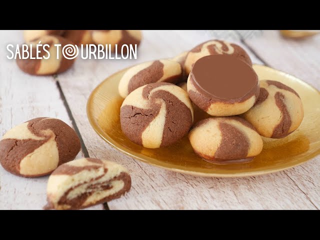 BISCUITS SABLÉS TOURBILLON - Recette des Sablés Vanille Chocolat 