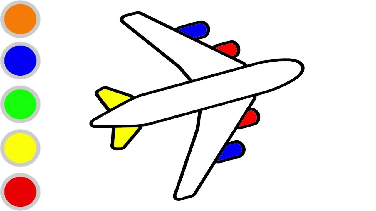 airplane coloring pages for kids | aeroplane drawing easy | airplane ...