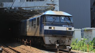 【JR北方貨物線】横関踏切 貨物(EF210-114) 通過