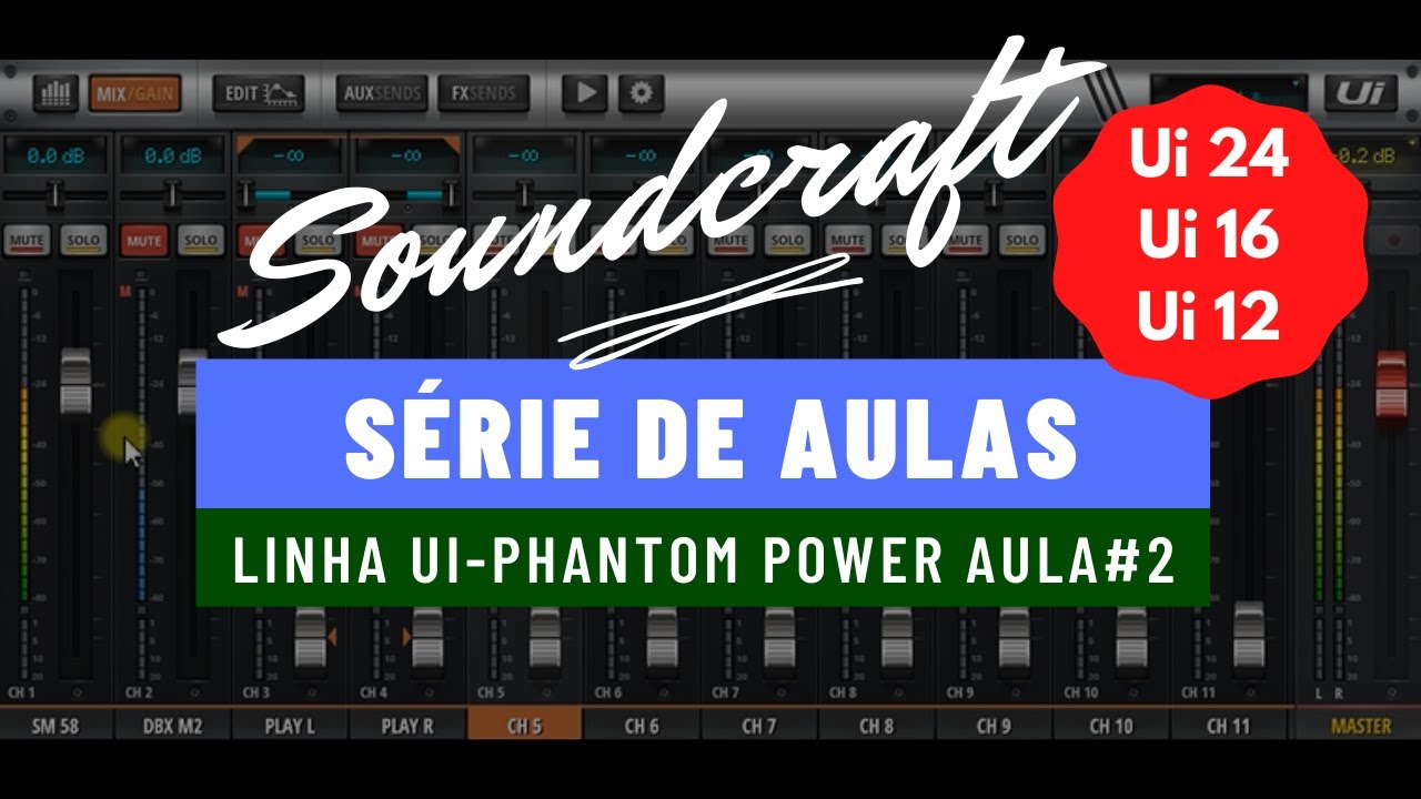 MIX/GAIN 48V PHANTOM POWER Soundcraft Ui24 Ui16 Ui12 Aula2 YouTube