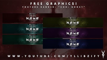 Free Graphics: YouTube Banner Template #1: "Call of Duty: Ghost" @YLLiBzify