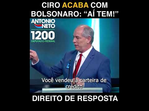 CIRO ACABA COM BOLSONARO: CORRUPTO SIM! (debate SBT e CNN)