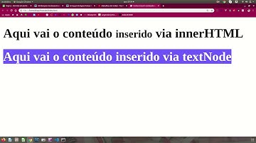 Como inserir conteúdo em uma div via javascript