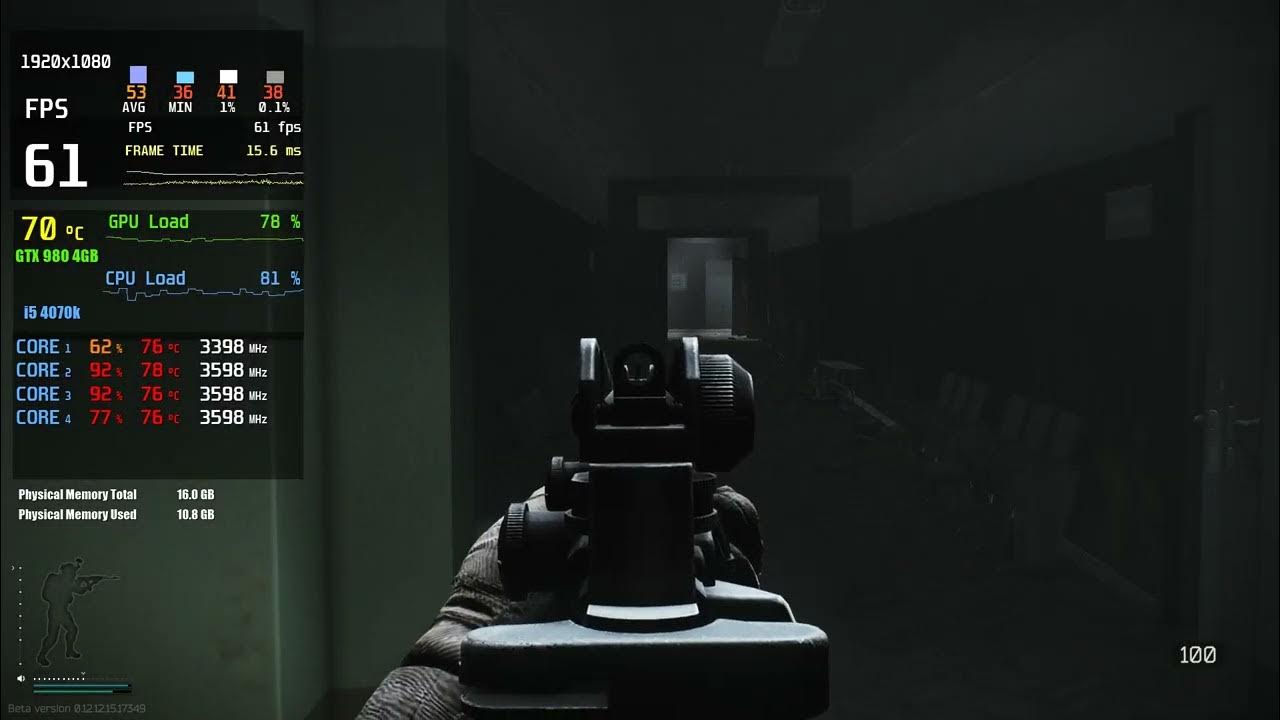 Escape From Tarkov Intel Core I5 4670K 16gb gtx 980 Benchmark YouTube