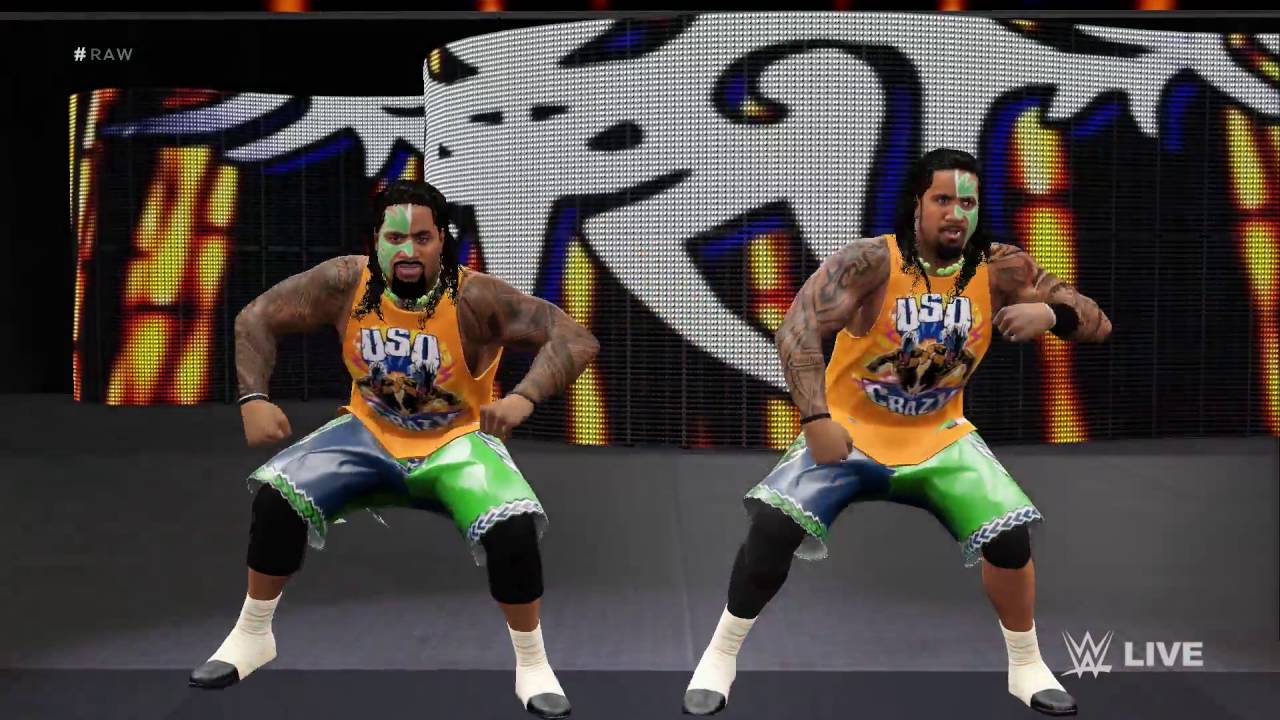 WWE 2k16 PC: Realistic Uso Entrance Graphics for WWE 2k16 - YouTube