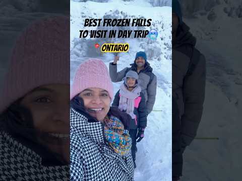 Best frozen winter falls to visit in Ontario 🥶Falls#frozenfaĺls #thingstodo #ontarioexplorers