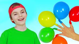 nick poli mom playing balloons learn colors