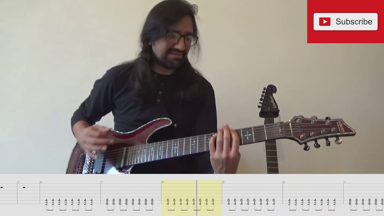 Within Temptation - The Purge - Guitar cover with tabs - (7-String Guitar - Standard tuning)
