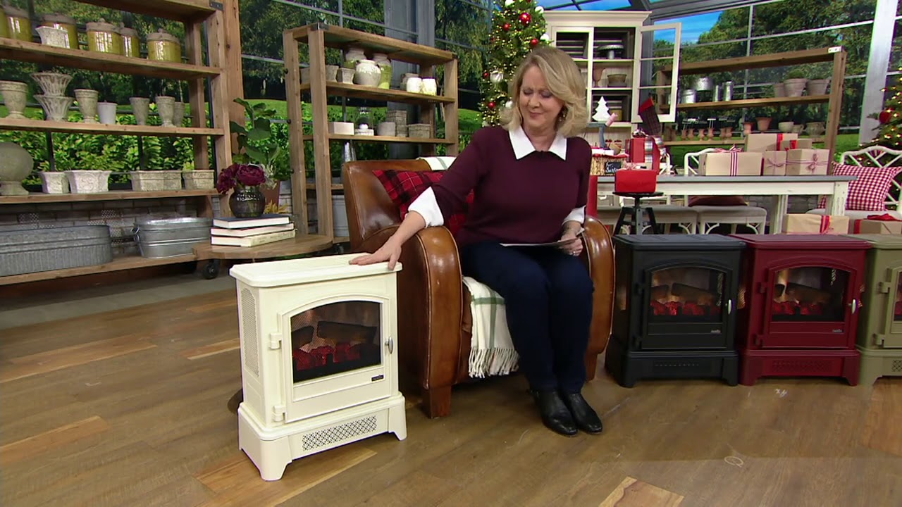 Duraflame Infrared Electric Stove Heater with Pedestal Base on QVC - YouTube
