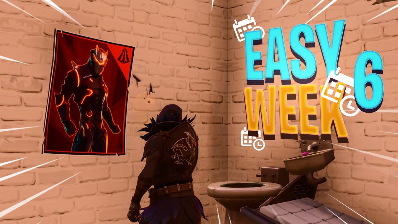 ALL Week 6 Challenges Easy (Spray Paint, 7 Chests, Kills)