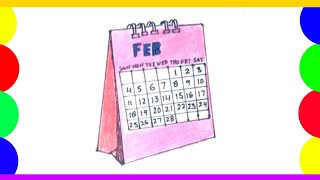 Calendar Drawing | how to draw a calendar easy