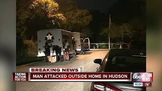 Deputies searching for armed home-invasion suspect who attacked elderly man, stole his truck
