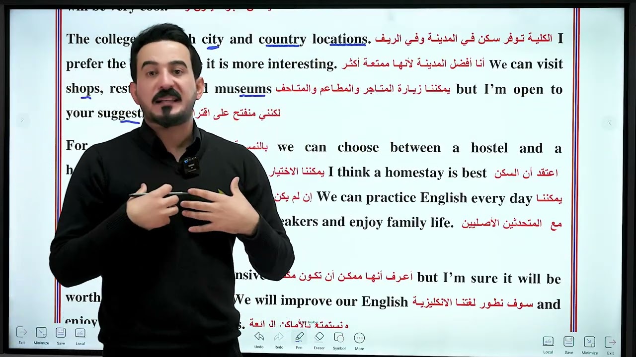 انكليزي سادس اعدادي / يونت 3 /الانشاء الجديد